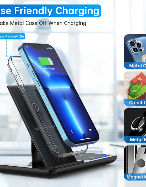 Load image into Gallery viewer, Wireless Charger, 18W Fast Iphone Charging Station Compatible for Iphone 17/16/15/14/13/12/11/Pro Max/Plus, 3 in 1 Wireless Charger Stand for Iwatch SE 11/10/9/8/7/6/5/4, Airpods Pro 2/3/4
