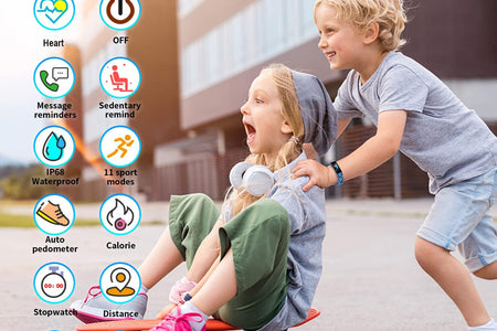 Kids Watch Fitness Tracker, Fitness Watches for Kids, Activity Tracker with Pedometers, Stopwatch, IP68 Waterproof, 11 Sport Modes Smart Watch for Kids Age 6-16 Years Old