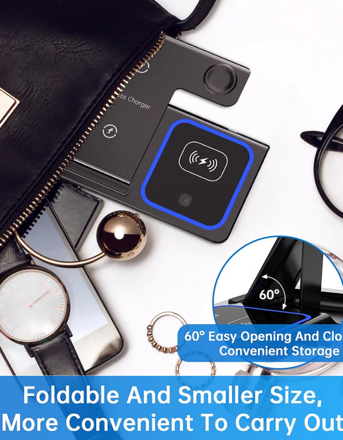 Load image into Gallery viewer, Wireless Charger, 18W Fast Iphone Charging Station Compatible for Iphone 17/16/15/14/13/12/11/Pro Max/Plus, 3 in 1 Wireless Charger Stand for Iwatch SE 11/10/9/8/7/6/5/4, Airpods Pro 2/3/4
