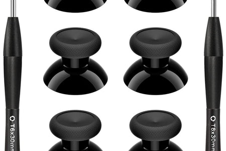 Xbox One Controller Joystick Replacement - 6PCS Original Thumbsticks Analog Thumb Sticks Parts - True Rubberized with T8 T6 Repair Screwdriver Kit for Xbox One Controller