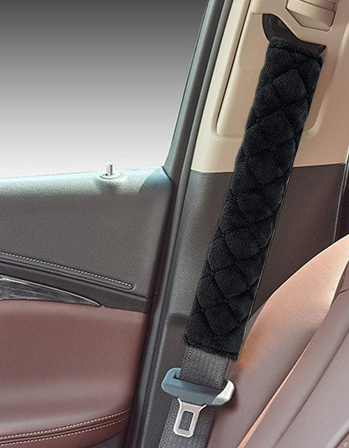 Load image into Gallery viewer, Car Seat Belt Pads Cover, 2 Pack Seat Belt Shoulder Strap Covers Protector to Release Stress to Your Neck and Shoulder for a Safety Driving (Black)
