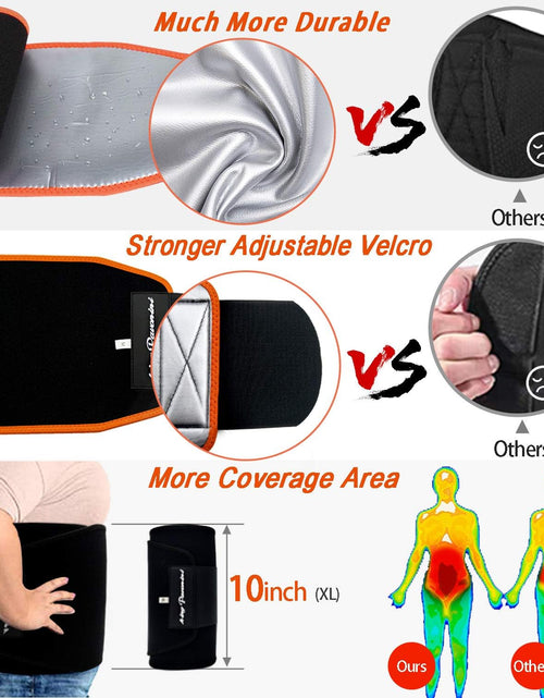 Load image into Gallery viewer, Waist Trimmer for Women &amp; Mens Waist Trainer Sweat Belt plus Size, Upgraded
