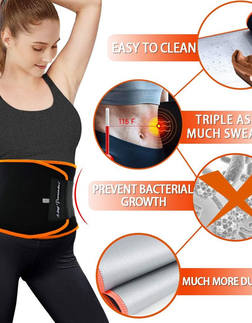 Load image into Gallery viewer, Waist Trimmer for Women &amp; Mens Waist Trainer Sweat Belt plus Size, Upgraded
